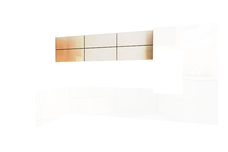 фотография из конструктора Кухни Мила - верхний модуль цвета Белый Металлик
