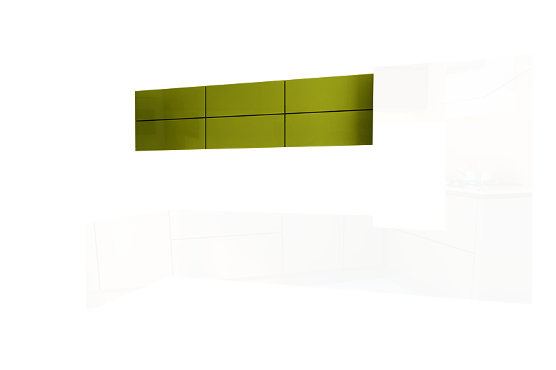 фотография из конструктора Кухни Мила - верхний модуль цвета Фисташковый