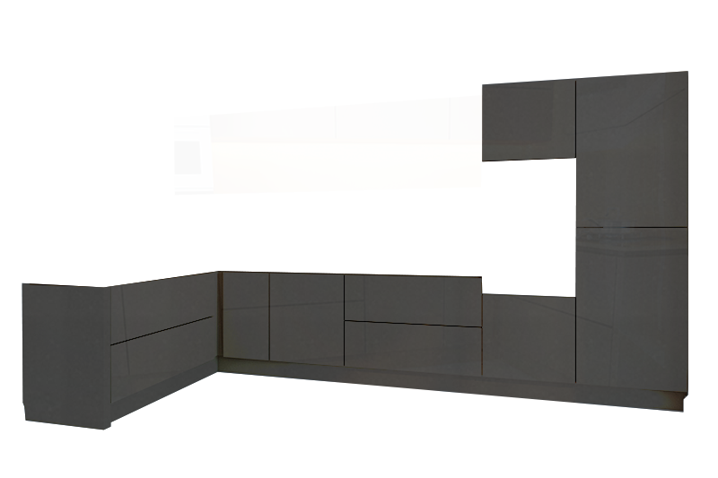 фотография из конструктора Кухни Мила - нижний модуль цвета Антрацит Суперматовый