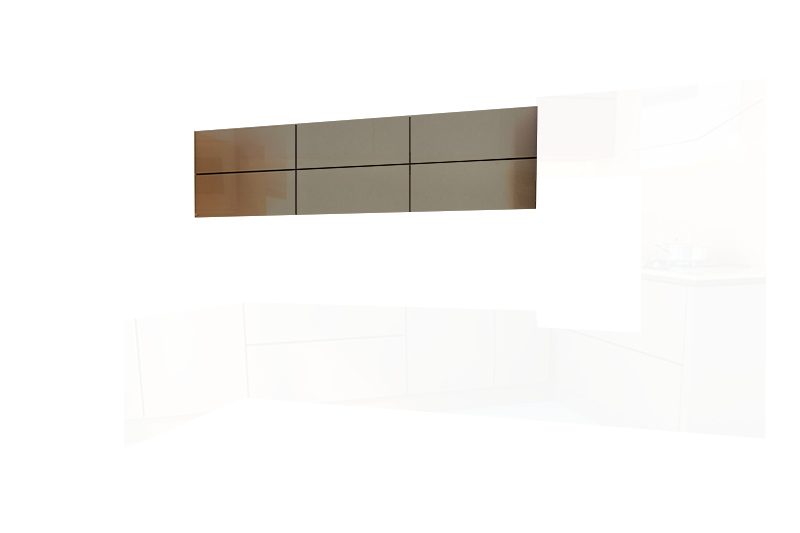 фотография из конструктора Кухни Мила - верхний модуль цвета Базальт Суперматовый