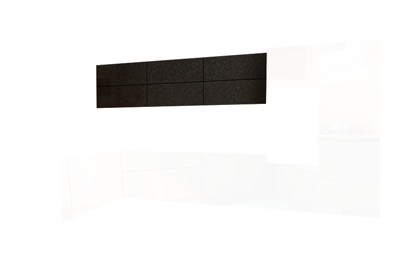 фотография из конструктора Кухни Мила - верхний модуль цвета Черный Металлик