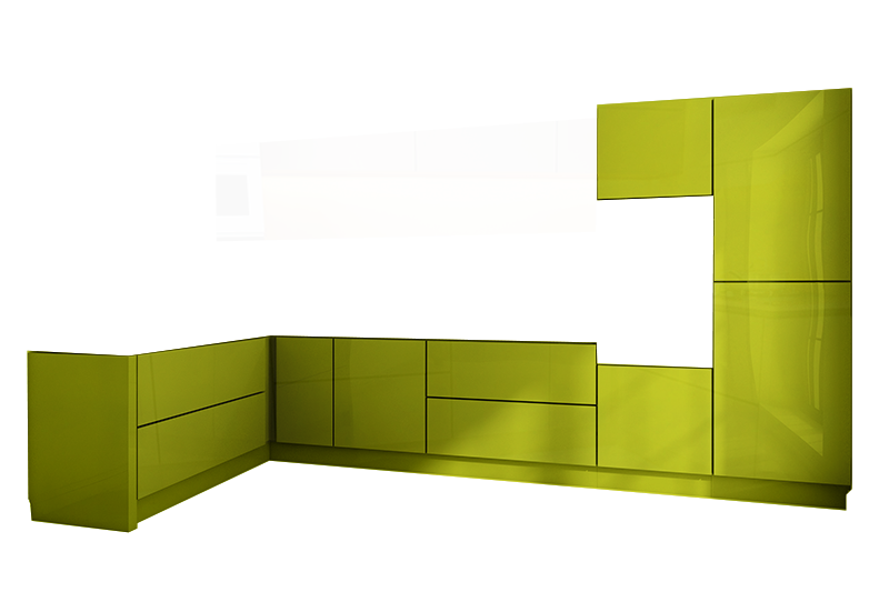 фотография из конструктора Кухни Мила - нижний модуль цвета Фисташковый