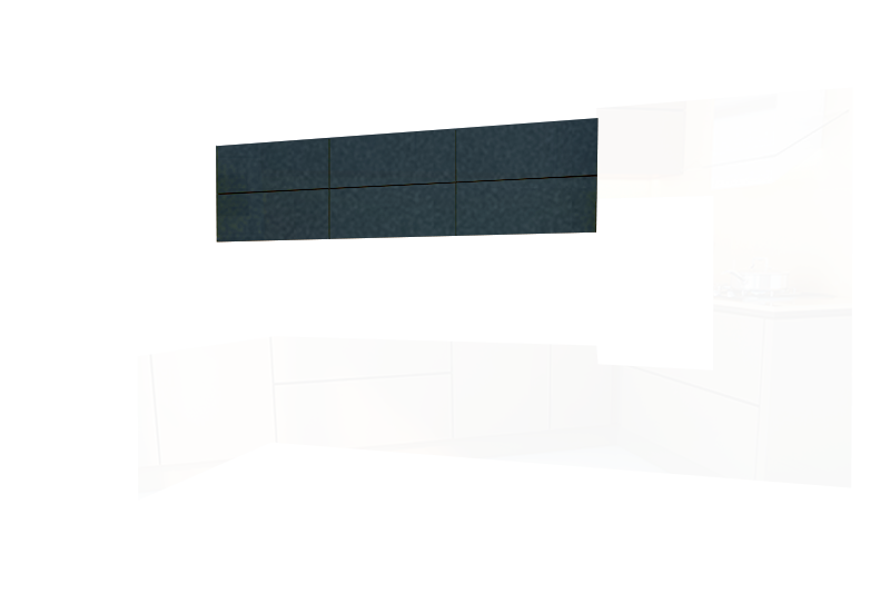 фотография из конструктора Кухни Мила - верхний модуль цвета Кобальт Металлик