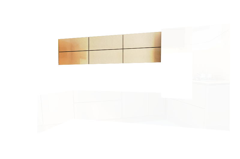 фотография из конструктора Кухни Мила - верхний модуль цвета Магнолия Металлик
