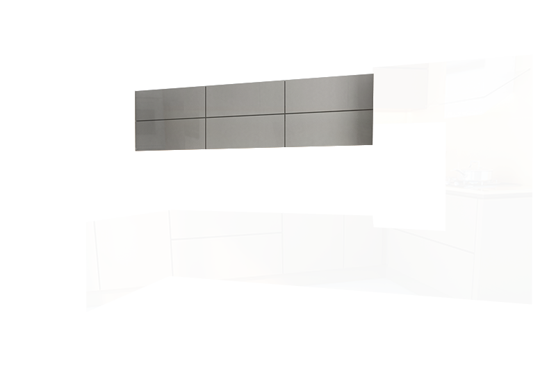 фотография из конструктора Кухни Мила - верхний модуль цвета Серый Металлик