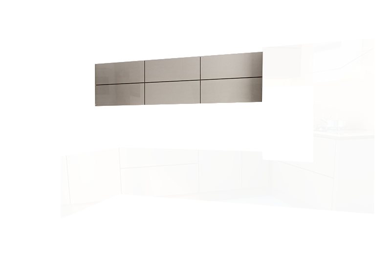 фотография из конструктора Кухни Мила - верхний модуль цвета Текстиль Серебро